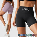 Wholesale Custom High Waist Tummy Control Workout Yoga Shorts for Women Casual Biker Shorts Hot Gym Clothing Seamless Yoga Pants