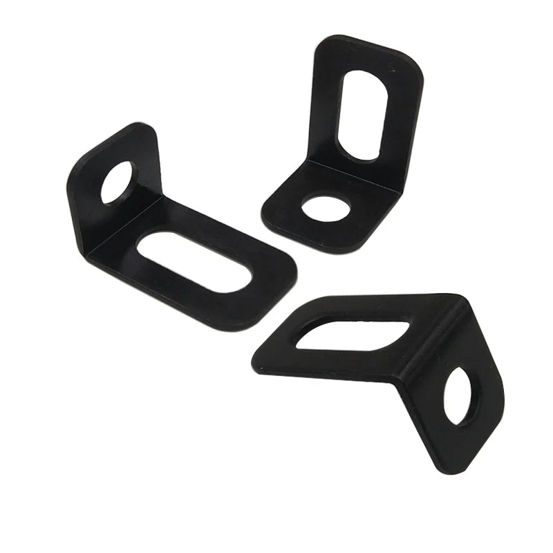 Black Corner Brace 90 Degree Angle Joint Bracket Fastener for Wood Furniture Bedframe Cabinet Drawer Chair