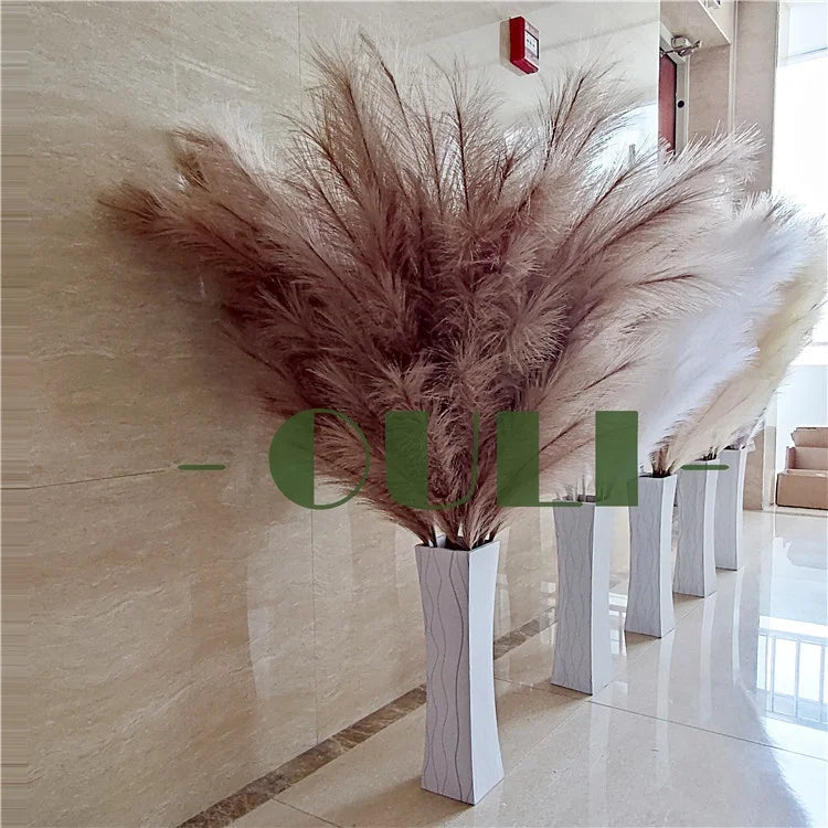 T-0359 Hot Design Wholesale Faux Flowers Plants Wedding Decoration Artificial Pampas Grass