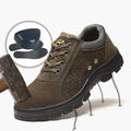Men Protective Mesh Cloth Shoes Cowhide Anti Fall Anti Puncture Oil Resistant Work Shoes Labor protection Shoes