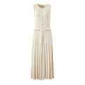 BetterGirl New Spring/Summer New Ramadan Long Dress French Impossible Design Beaded Round Neck Sleeveless Knitted Dress