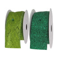 Wholesale Polyester Natural Color Metallic Wired Ribbon Spool 6.3cm Custom Birthday Decoration Ribbon