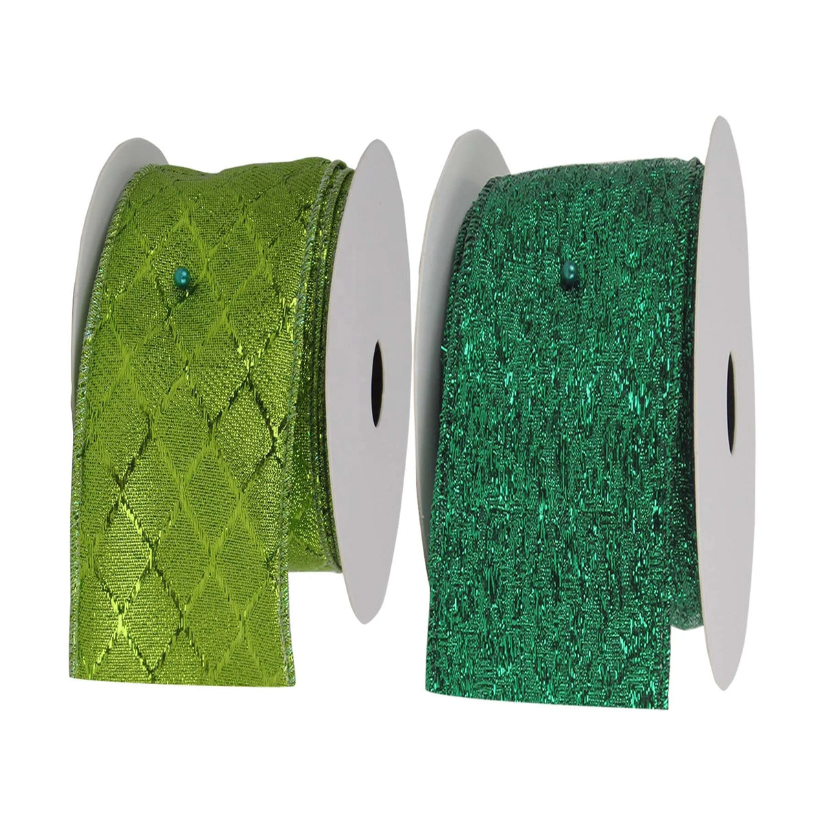 Wholesale Polyester Natural Color Metallic Wired Ribbon Spool 6.3cm Custom Birthday Decoration Ribbon