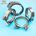 JTLD 2.5" V Band Clamp 21/2 Stainless Steel Exhaust Flange Clamp Quick-release Male Female