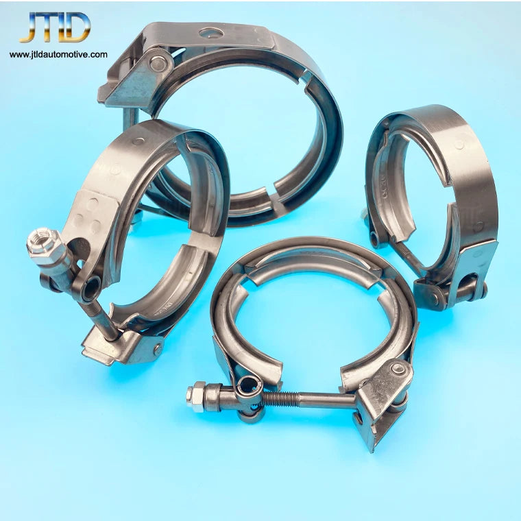 JTLD 2.5" V Band Clamp 21/2 Stainless Steel Exhaust Flange Clamp Quick-release Male Female
