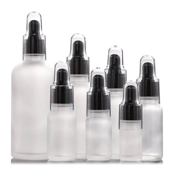 High Quality Customized 1oz 2oz 30ml 50ml 100ml Frosted Glass Dropper Bottle