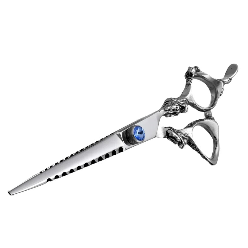SL06-70Z Stainless Steel 7 Inch Dragon Handle Professional Barber Scissors-Right-Handed Hairdressing Scissors