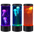 Various Colors Plug-In LED Jellyfish Lamp with Remote Control and Timer Function for Home Night Lighting and Mood Lighting