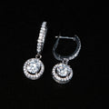 Ready to Ship S925 Silver Vvs D Color 1CT Moissanite Pendant Earrings for Women Wedding Engagement Jewelry