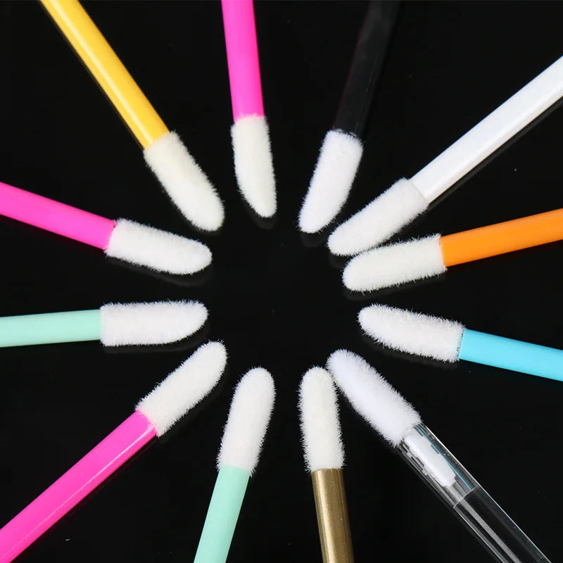 50pcs/bag Quality Fast Dispatch Make up Tools Disposable Big Brush Head Lip Gloss Applicator Cotton Swab