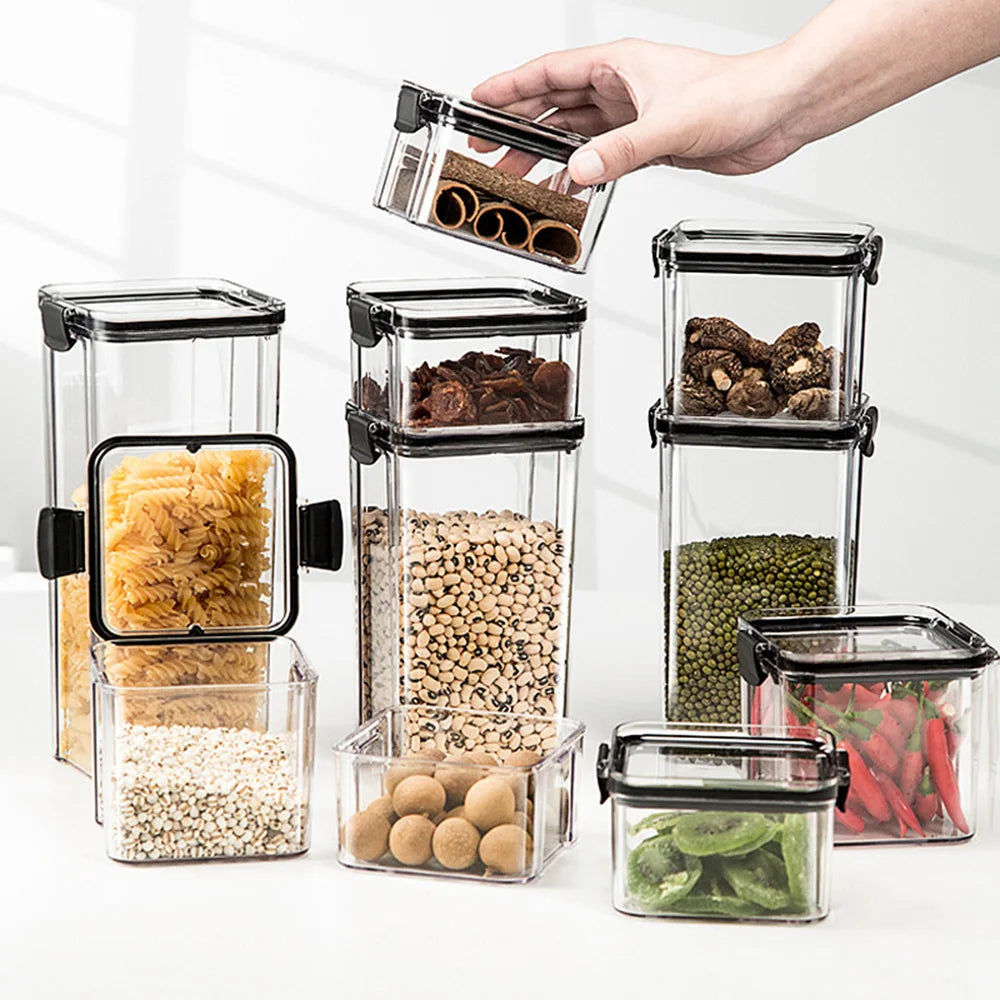 Vacuum Seal Plastic Food Storage Containers with Lids-Eco-friendly Modern Design for Household Kitchen and Giveaways
