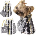 Luxury Pet Fashion Coat Spring Summer Bichon Outfit Modern Checked Cotton Pet Clothes for Dogs
