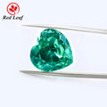 Redleaf Jewelry Wholesale Third Party Certified Polished Synthetic Lab Created NanoSital Heart Cut Nano Gems Paraiba Turmalina
