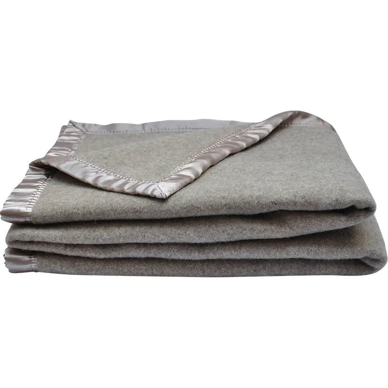 BLUE PHOENIX Heavy Duty Wool Prison Blanket American Style Queen Size Geometric/Woven Technique Solid Winter Polybag Factory