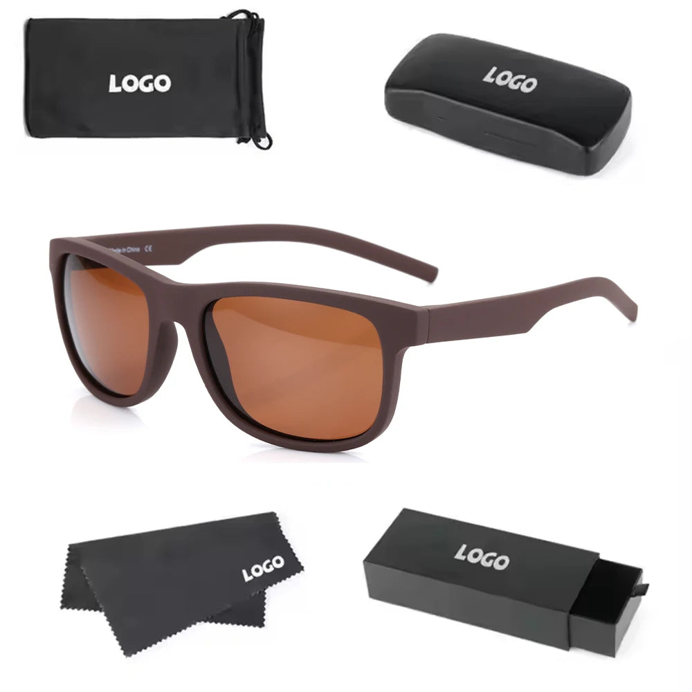 Fashion Brown Blue Classic Square 180 Flexible TR90 Sunglasses Luxury UV400 Vintage Driving Cycling Sports Sun Glasses for Men