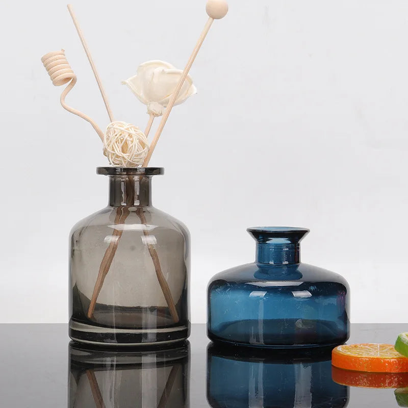 50ml Empty Square Aroma Glass Diffuser Bottle with Crown Cap and Screen Printing in Stock