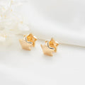 Factory Direct Sales Simple and Unique Design 14K Gold Plated Three DimenSional Pentagram Earrings