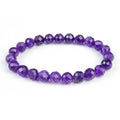 NEW Arrived Natural Round Faceted Amethyst Sunstone Elastic Gemstone Beaded Bracelet for Healing Woman Bracelets Making 8mm