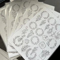 Hand Embroidery Pattern Stick Stitch Transfer Patch Adhesive Water-Soluble Breathable Microfiber Fabric Fusible Embossed