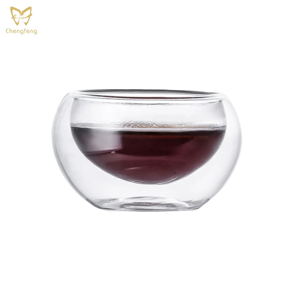 High Quality Borosilicate Double Layer Coffee Glass Cup Tea Glass