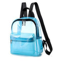 Clear Mini Backpack PVC Bookbag See Through School Bags for Women and Men Stadium Approved Transparent Bag for Travel