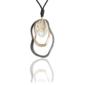 Customize Necklace Hammered Ring and Disc Pendant Necklace