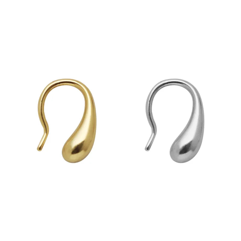 925 Sterling Silver Earrings in the Shape of Water Droplets Female Small Simple Earrings Korean Temperament Earrings