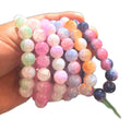 Wholesale Summer Beach Fashion Charm Bracelets 12mm Magic Color Beaded Ice Cool Imitation Jade Bracelets