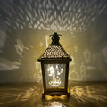 Ramadan EID Iron Wind Lantern Greeting Islamic Festival Supplies Celebration Eid Mubarak Table Lamp
