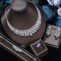 2023 Luxury Dubai Jewelry Set Fashion Jewelry Drop Jewelry Set Bride Wedding Necklace Earrings Bracelet Ring 4-piece Set