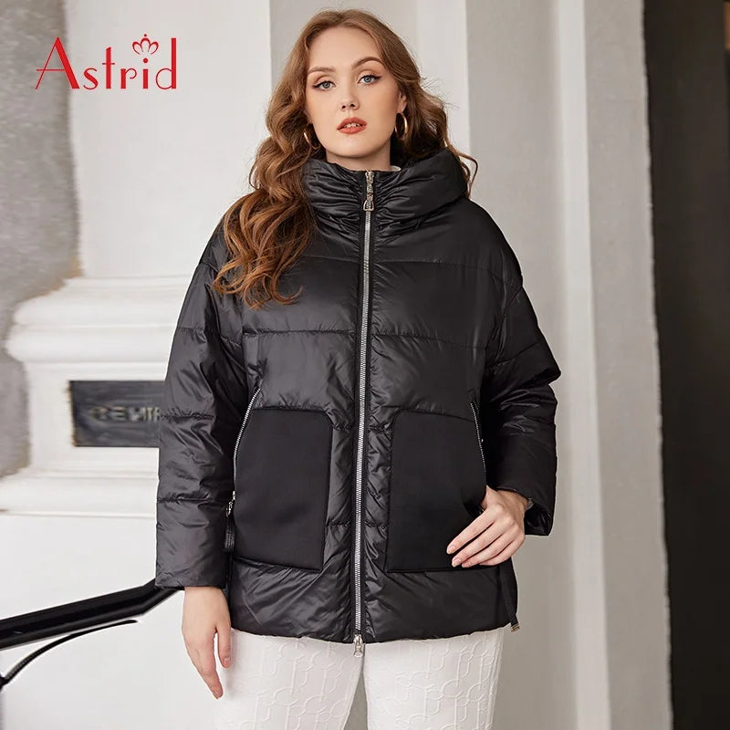Wholesale Plus Size Jacket Fashion Short Big Pocket Warm Jacket Coat Woman Winter Puffer Coat Woman