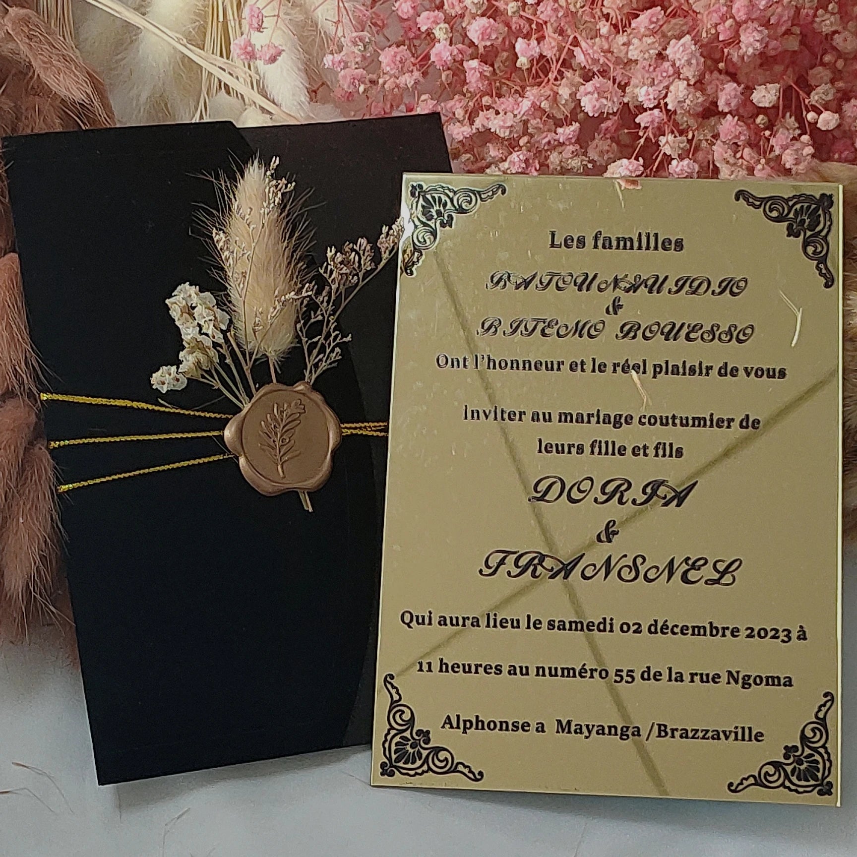 Design Gold Mirror Acrylic Bridal Shower Cards Covers Invitation Quinceanera Engagement Bridal Shower Wedding Invitation