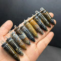 Designer Charm Pendant Sterling Silver 925  Pietersite Bullet Pendant for Reki Healing