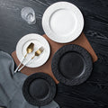 High-looking Japanese Black and White Tableware for Home Hotel Restaurant Wholesale Creative Gift Steak Plate Western Food Plate