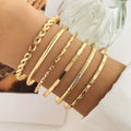 Zooying Diamond Twist Smooth Bracelet 6-piece Set