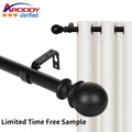 ARODDY 28-48inch Black Tringle Rideaux Drapery Extendable Window Curtain Rod Style Design Curtain Pole Factories