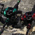 Histar  MS-X Rod Combo Alarm System Carbon Fast Action EVA Fishing Pole Double Brake Baitcasting Wheel Set Lake Stream River