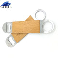 Professional Kitchen Stainless Steel Wooden Beer Bottle Opener