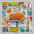 50PCS Factory Hot Selling Bestselling Cheap Personality Trend Fun Garbage Sorting Sticker Desktop Bottle Refrigerator Sticker