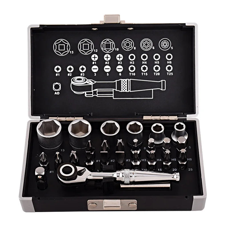 Factory Price 26pcs Combination Repair Tool Sets Mini Hexagonal Ratchet Wrench Kit
