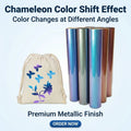 Chameleon Heat Transfer Vinyl PU HTV Roll Color Shift Iron on Vinyl for T Shirt Clothing and Apparel Decoration
