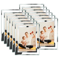 Crystal Glass Photo Frame 4x6 5x7 8x10 Picture Frame Glass for Tabletop Display Vertical or Horizontal for Home & Wedding