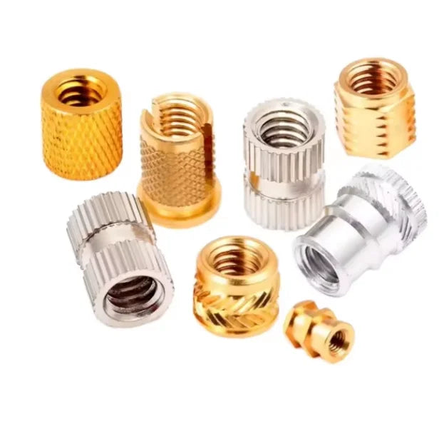 1/4-20 Brass Knurled Threaded Insert Nut for Plastics Injection