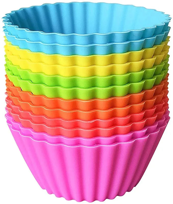Cake Molds Basics Reusable Silicone Baking Cups Muffin Liners Cake Tools BPA Free Silicon Mold