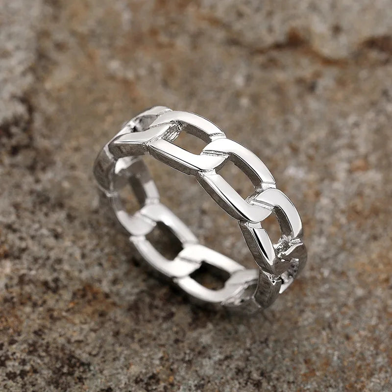 CAOSHI Custom Wholesale Classic Style Brass Metal Hollow Design Finger Band Rings for Women/Men Wedding Party Hip Hop Band Rings