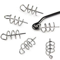 Spinpoler Fishing Crank Hook Centering Pin Spring Stainless Steel Twist Lock 18mm Baits Lure Rig Fixed Latch Needle Crok Screw
