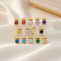 GP US Zircon Pendants Charm 14k Gold Filled Tube Bail W/4mm Birthstone Zircon Charm Permanent Jewelry Chains Making