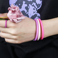 Wholesale Small Single Colors Round Stackable Collection Silicone Rubber Wristbands Bracelets for Kids