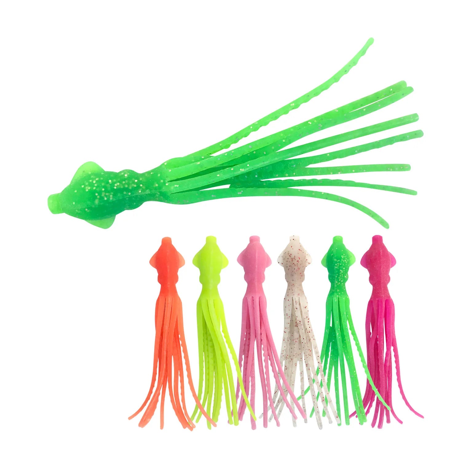 TPE Floating Artificial Octopus Lure 5.5cm 8.5cm Soft Worm Bait Artifical Soft Baits  Fishing Bait Luminous Squid Fishing Lure
