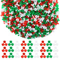 Tri Beads Candy Cane Green Red White Assortment for Christmas Holiday Ornament Beaded Ornaments for Festive Decorations